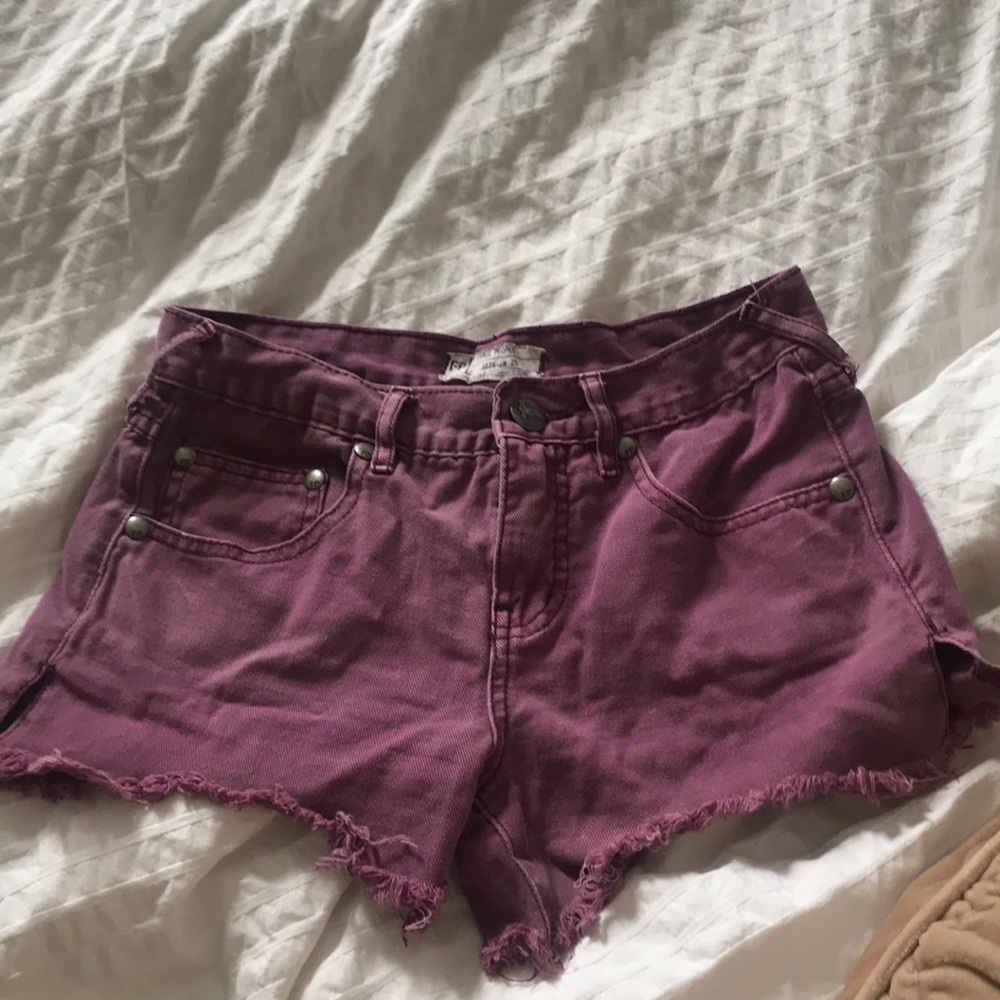 Purple free people shorts